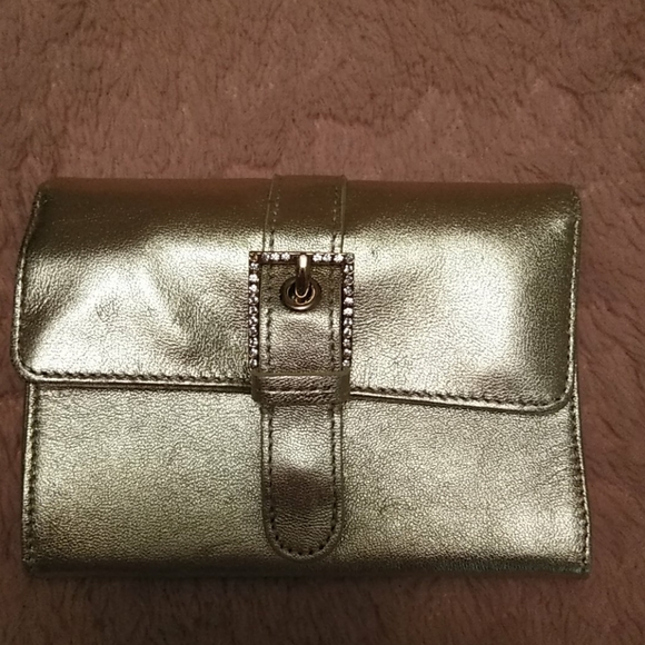 Express Metallic Gold đź’› Leather Wallet - Picture 2 of 9